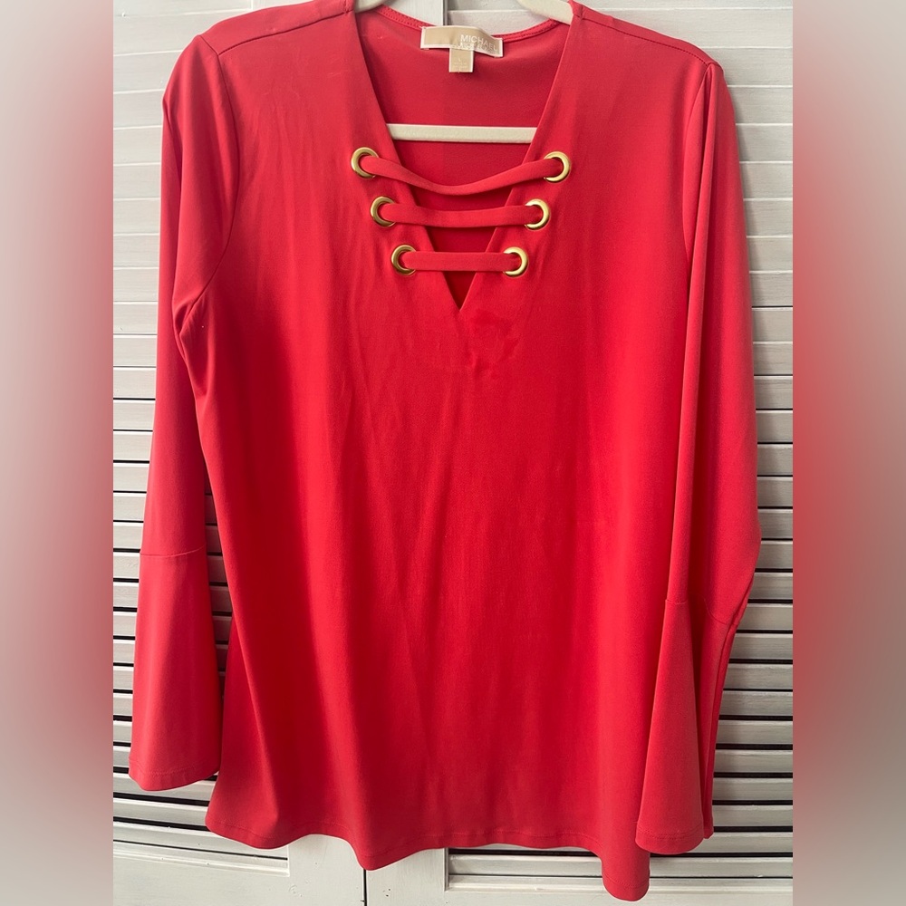 Michael Kors lace neck blouse